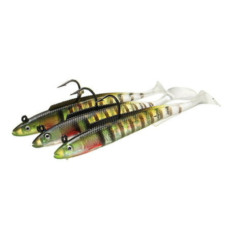 sea fishing 6 soft lures/shads cod,bass,pollock with hooks